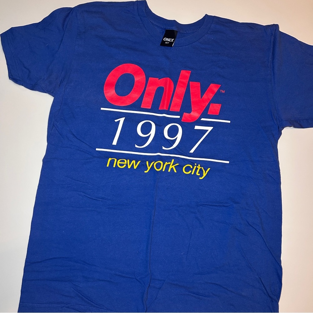 Only NY 1997 New York City blue cotton t-shirt, Size Large